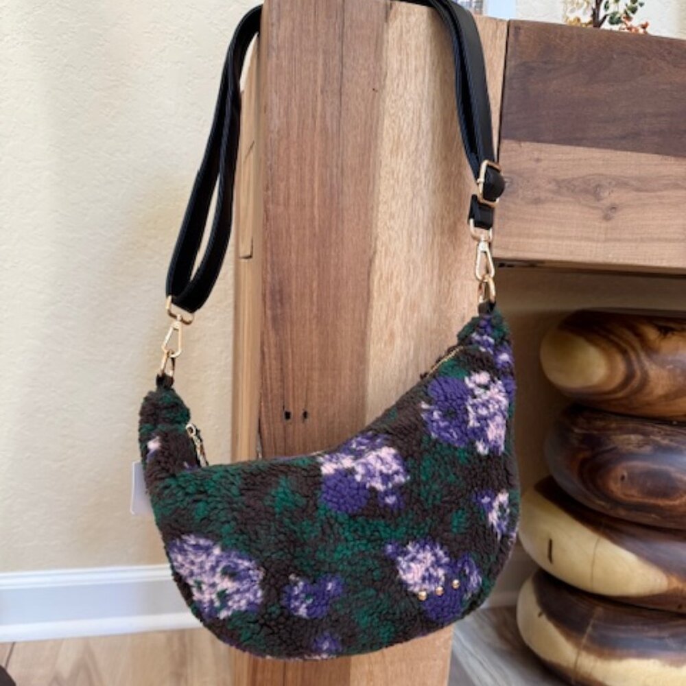 Pretty Simple Shirley Sherpa Crossbody Bag NWT